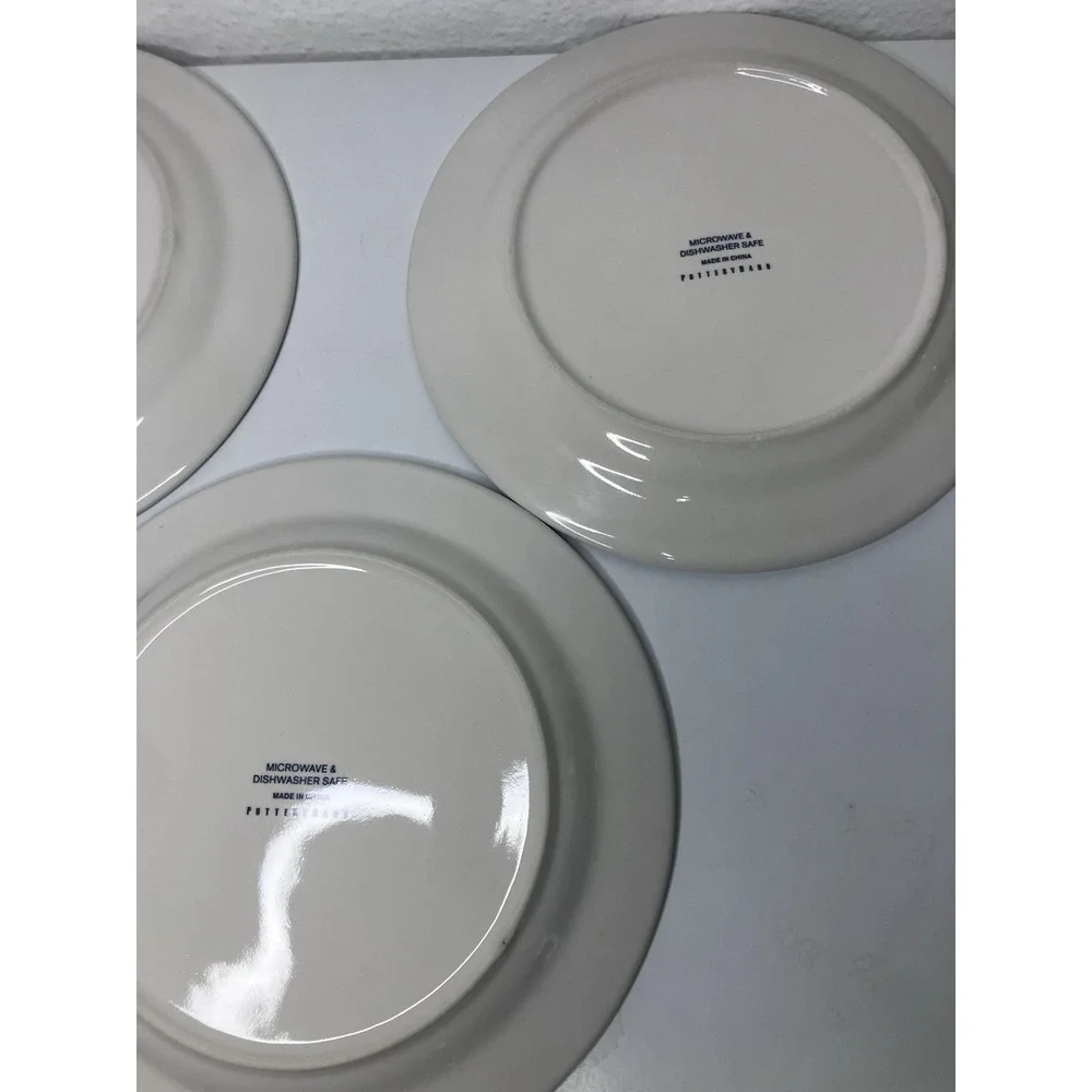 Set of 4 POTTERY BARN Spring/ Floral/Easter Bunny Stoneware 8.25